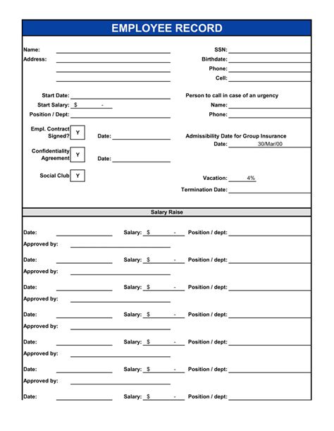 Employee records .